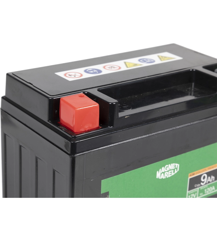 MAGNETI MARELLI BATTERIA MOTO E SCOOTER 9AH 12V 120A TECNOLOGIA AGM SIGILLATA POLO POSITIVO SINISTRO